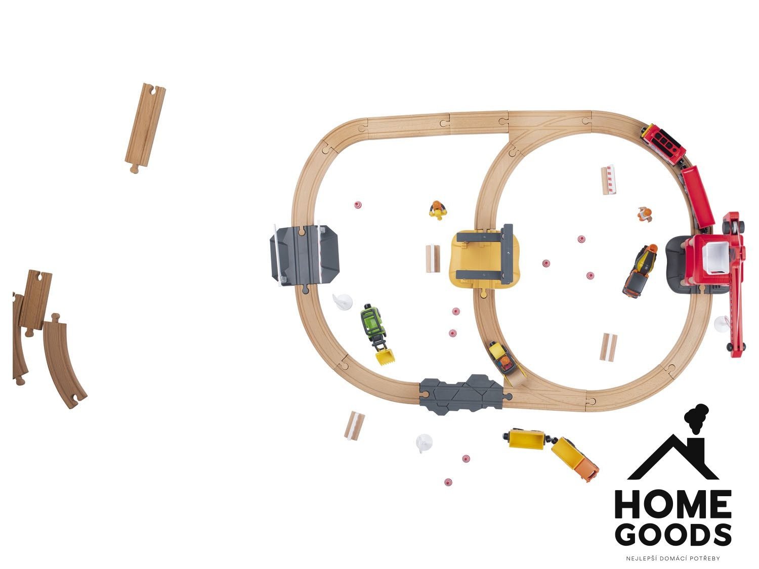Playtive Dřevěná železnice Staveniště - Obrázek 2