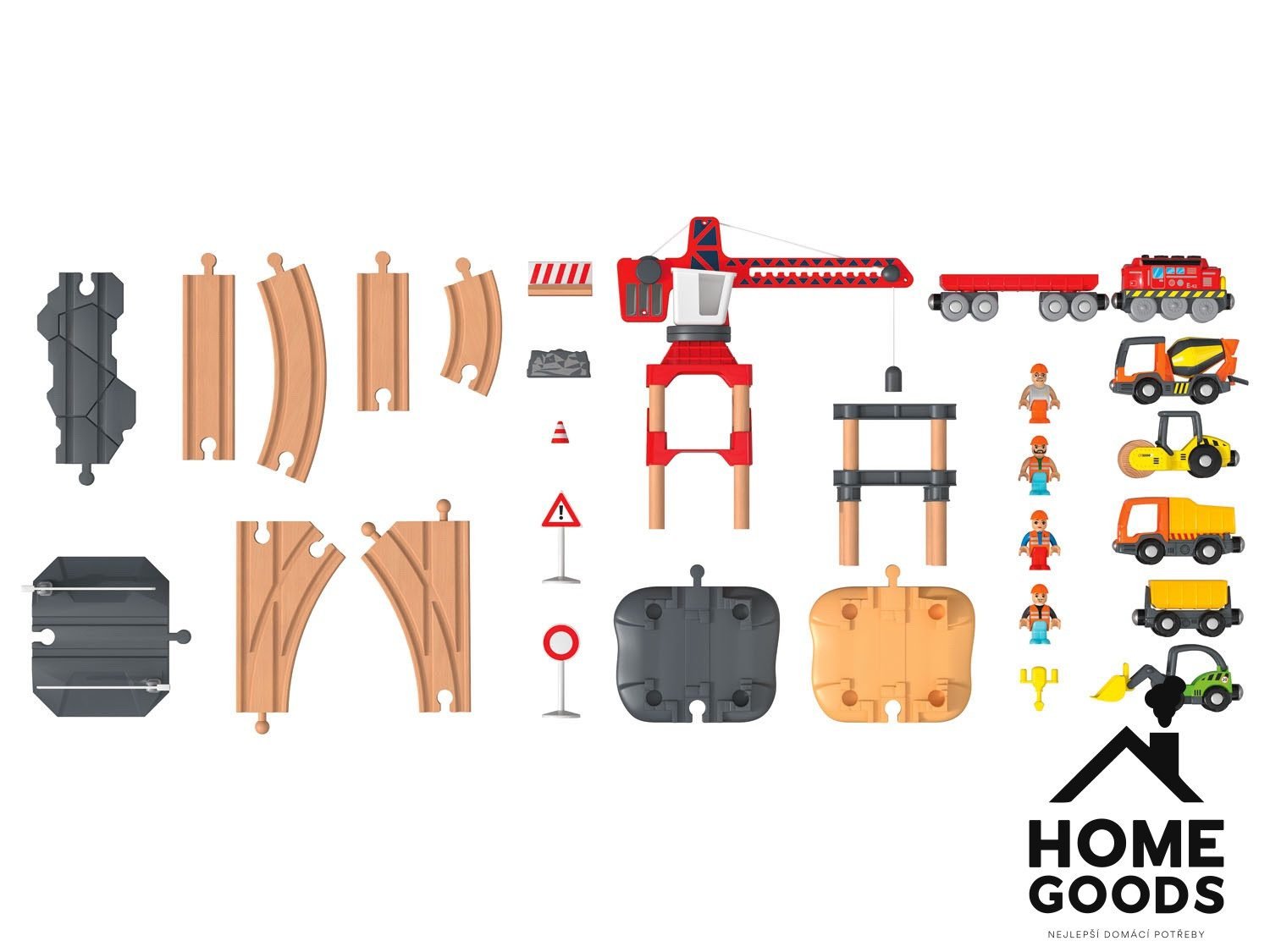 Playtive Dřevěná železnice Staveniště - Obrázek 4