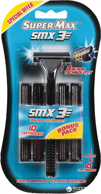 SMX3 Systém - pánský tříbřitý hol. strojek + náhr.břity 10ks