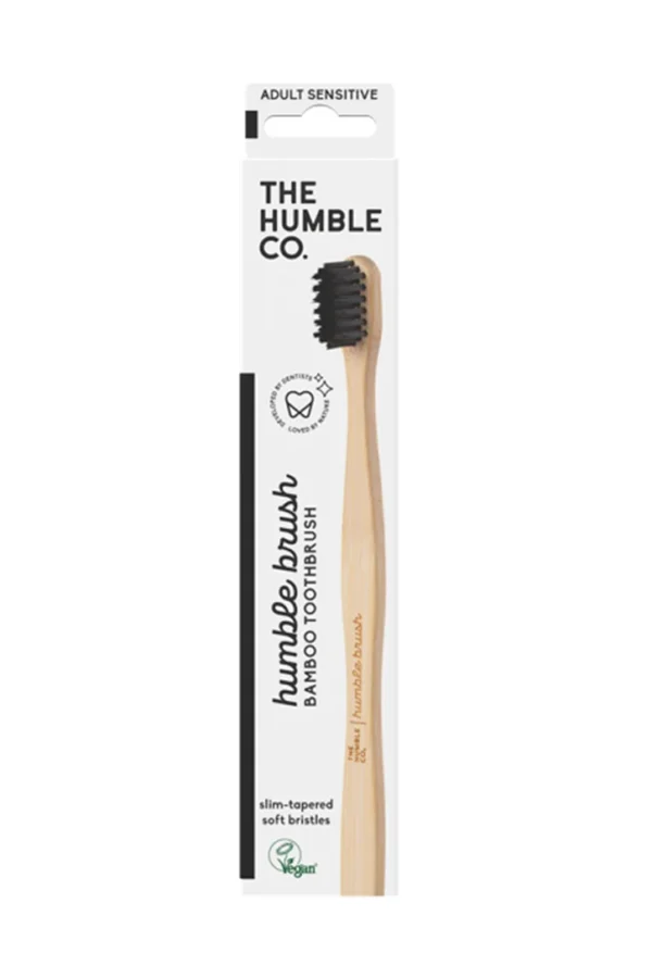 HUMBLE bambus.kartáček tenký ADULT-SENSITIVE černý